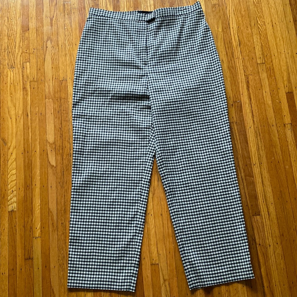 Gingham Straight Leg Pants